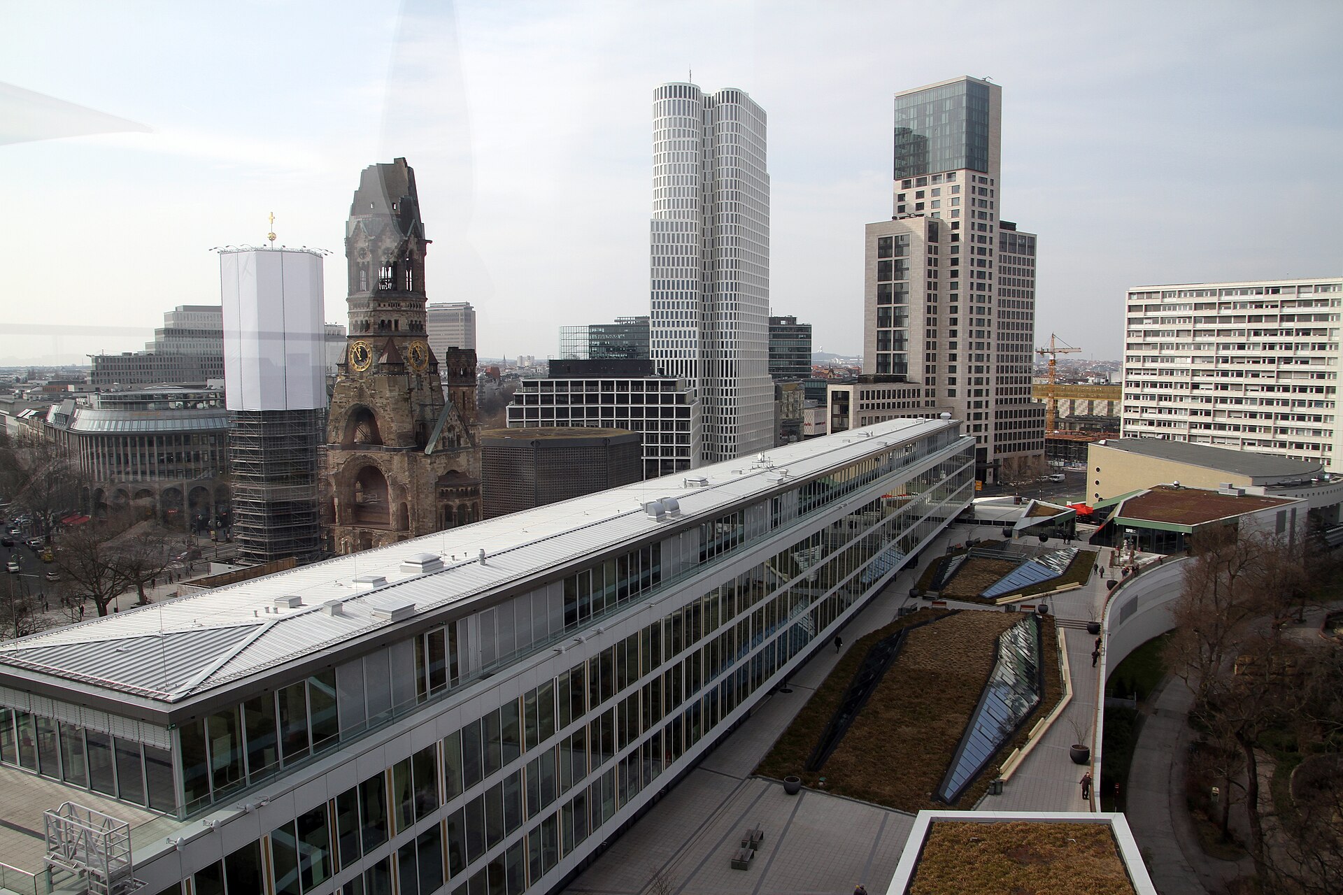 City and Gedächtniskirche view from the Monkey Bar area