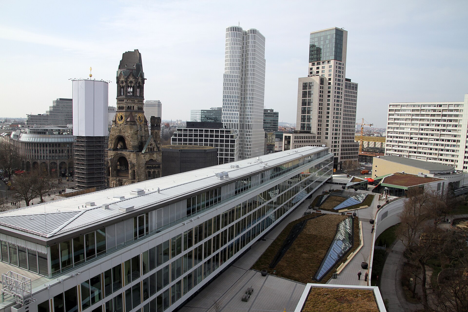 Berlin skyline and urban setting near the rooftop