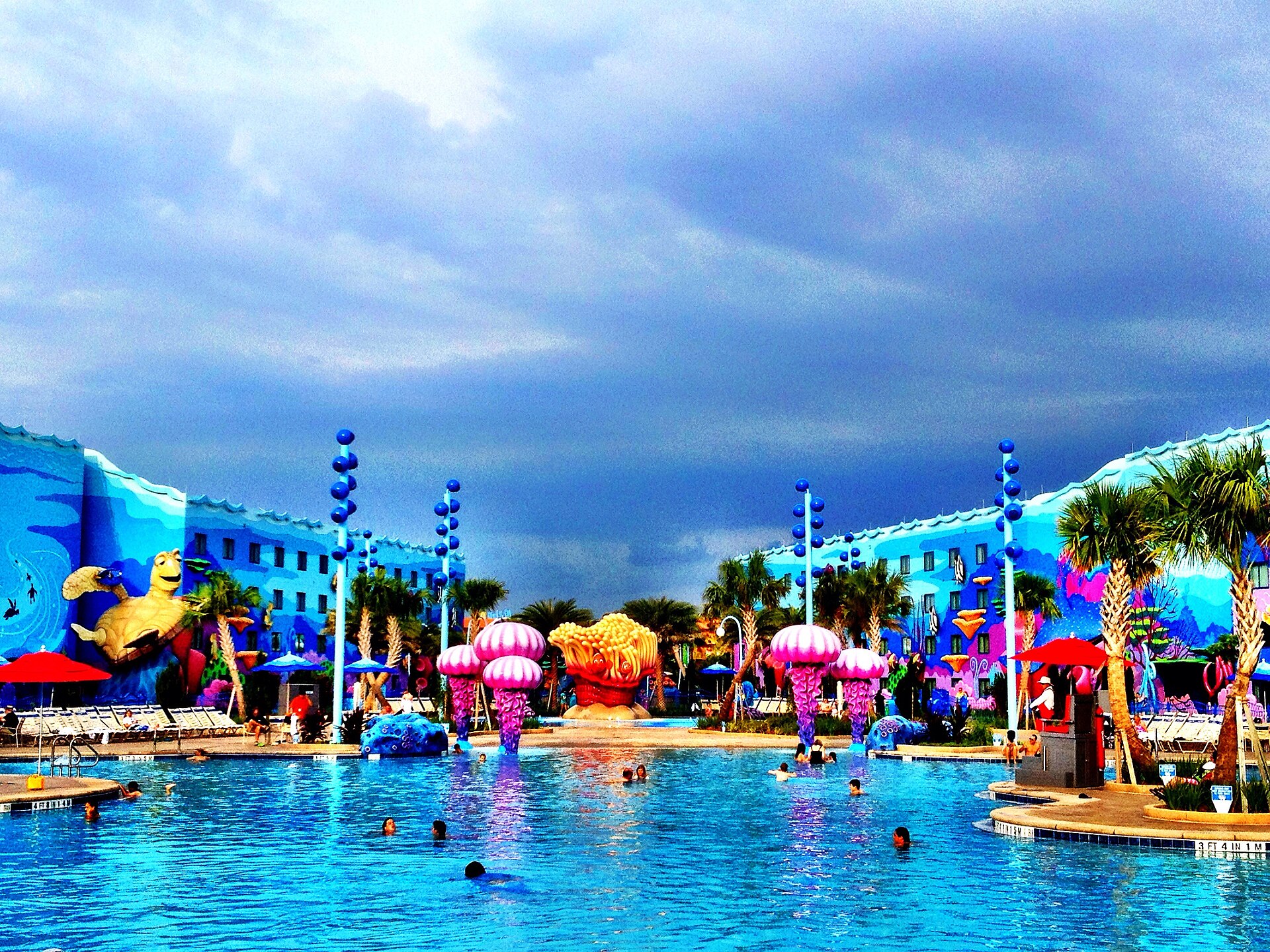 Disney Art of Animation resort pool and themed surroundings