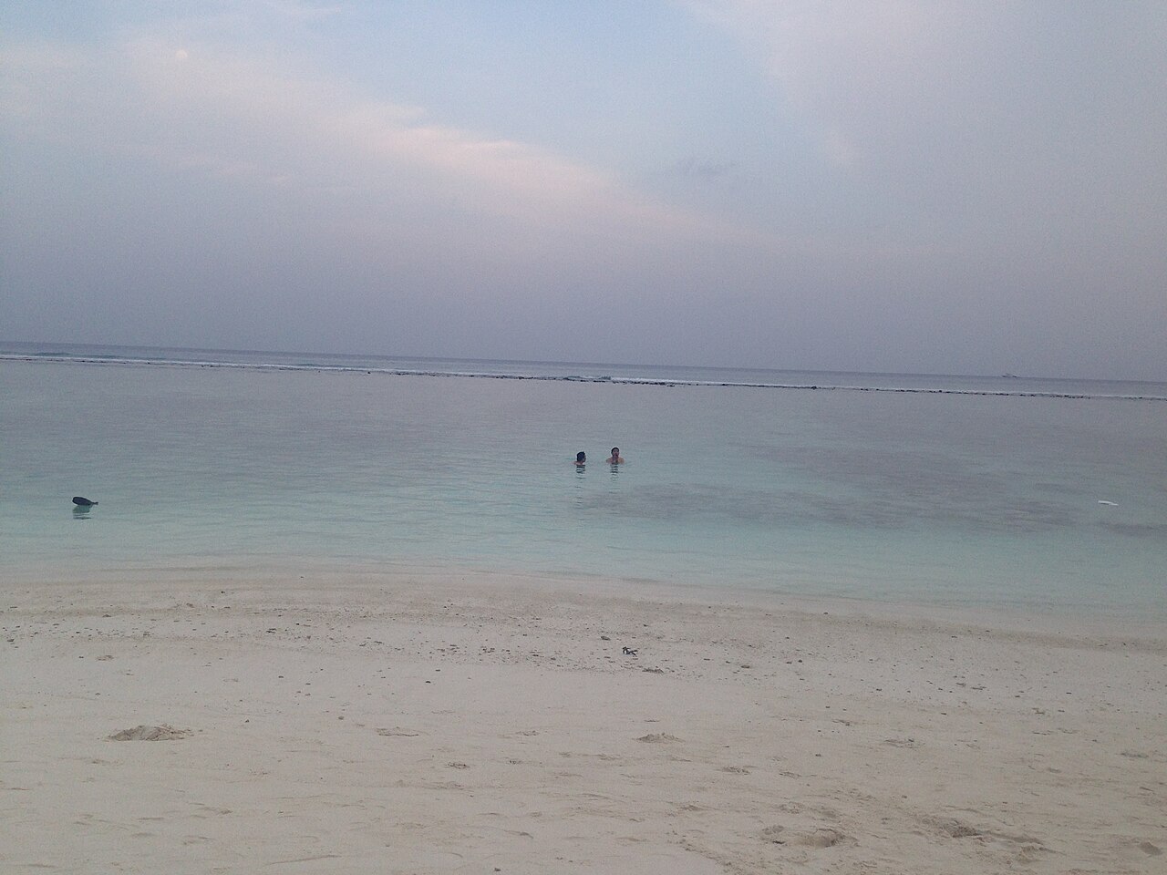 Hulhumale beach sand and shoreline in the Maldives