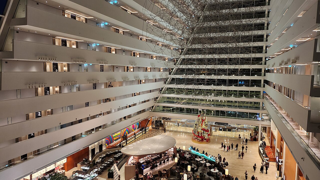 Marina Bay Sands public hotel interior photographed in 2023