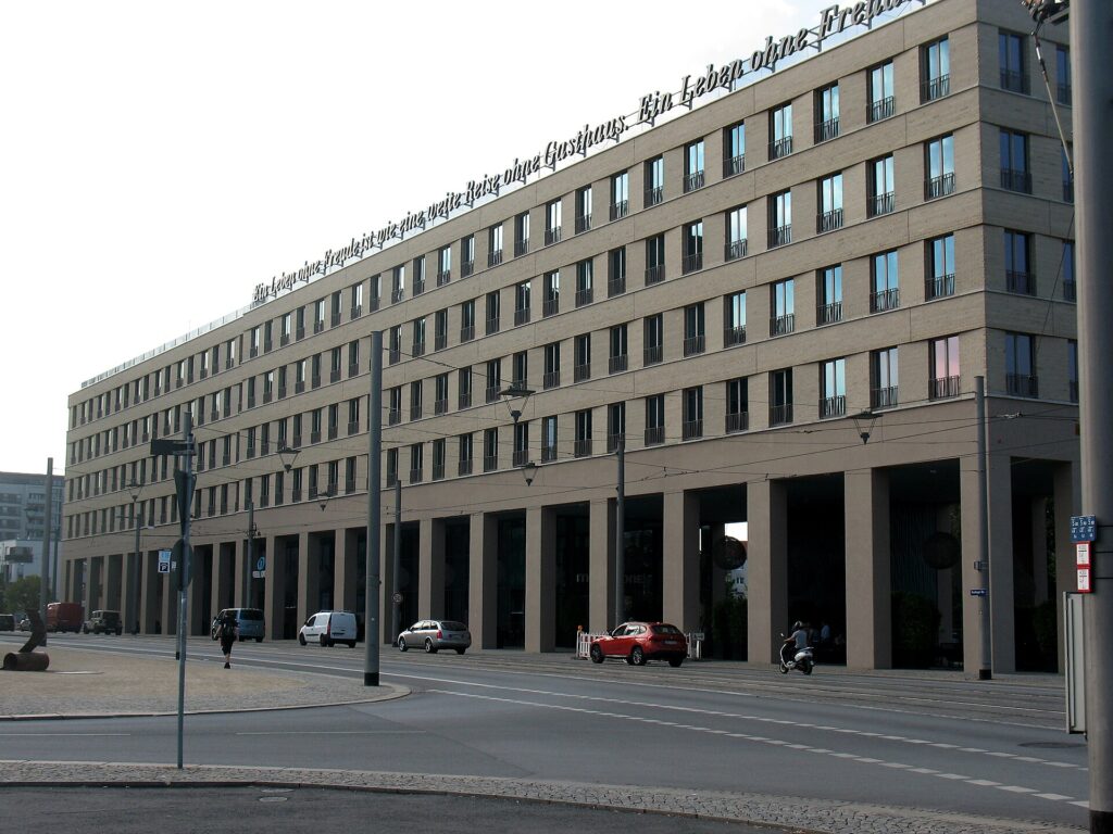 Motel One Dresden hotel and surrounding city photograph 1