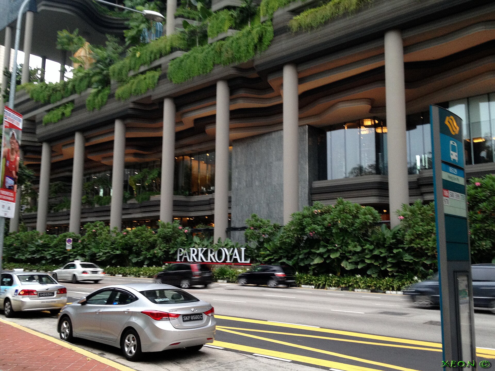 Documentary photograph of the planted hotel exterior