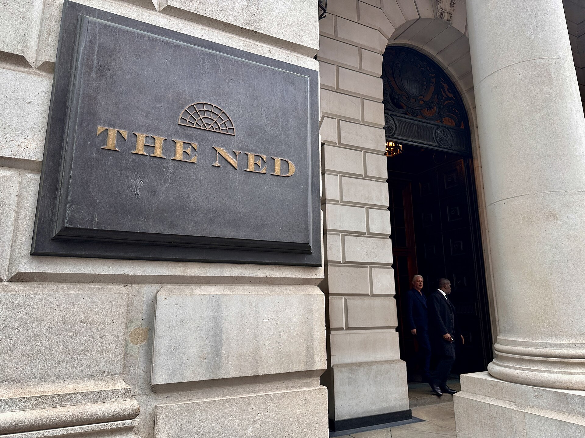 The Ned London authentic historic exterior detail photographed by Matt Brown